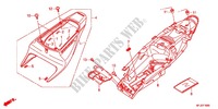 CARENAGES ARRIERE pour Honda CBR 600 RR ROUGE de 2012