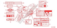 ETIQUETTE DE PRECAUTIONS pour Honda CBR 600 RR ROUGE de 2012