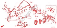 TETE DE FOURCHE pour Honda CBR 600 RR RED de 2012