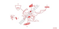 AUTOCOLLANTS (1) pour Honda CBR 600 RR PRETO de 2012