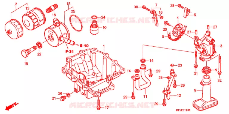 CARTER - POMPE - FILTRE A HUILE Honda MOTO 600 CBR 2012  CBR600RRC