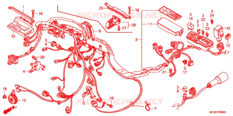 FAISCEAU DES FILS Honda MOTO 600 CBR 2012  CBR600RRC
