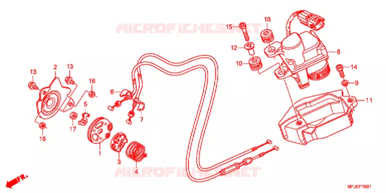 SERVO-MOTEUR Honda MOTO 600 CBR 2012  CBR600RRC