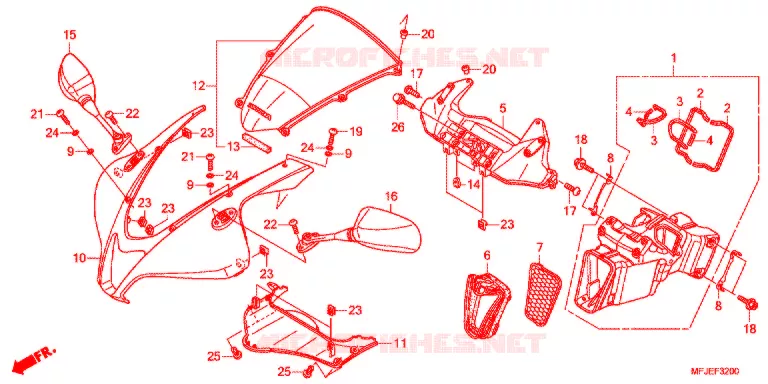 TETE DE FOURCHE Honda MOTO 600 CBR 2012  CBR600RRC
