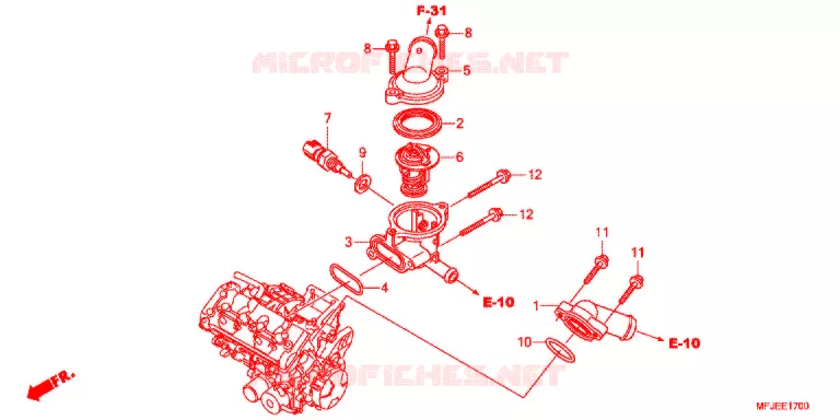 THERMOSTAT Honda MOTO 600 CBR 2012  CBR600RRC