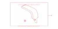 PROTECTION D'ECHAPPEMENT CARBONE pour Honda CBR 600 RR BLACK de 2012