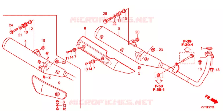 SILENCIEUX D'ECHAPPEMENT Honda MOTO 125 ACE 2012  CGX125SHC_C