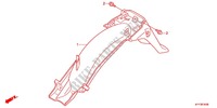 GARDE BOUE ARRIERE (1) pour Honda ACE 125 SPOKED WHEELS de 2012