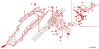 GARDE BOUE ARRIERE (2) pour Honda ACE 125 SPOKED WHEELS de 2012