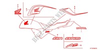 AUTOCOLLANTS (2) pour Honda CB 125 RADIOS RUEADA de 2012