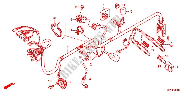 FAISCEAU DES FILS (1) pour Honda CB 125 RADIOS RUEADA de 2013