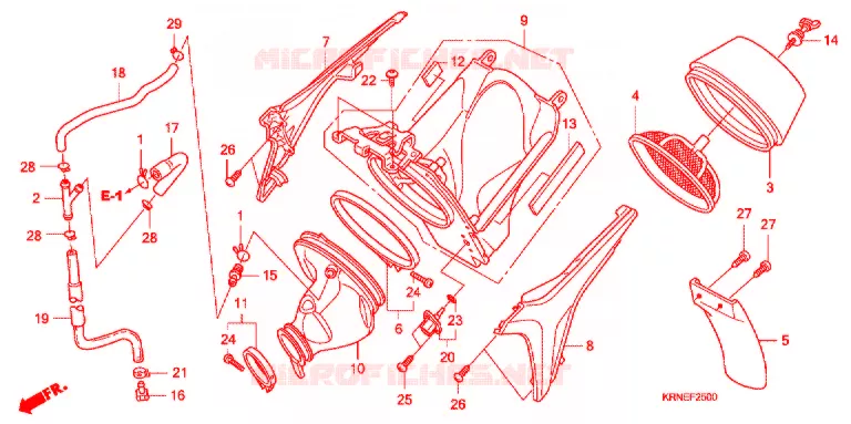 FILTRE A AIR Honda MOTO 250 CRF 2012  CRF250RC
