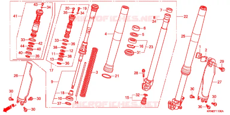 FOURCHE Honda MOTO 250 CRF 2012  CRF250RC