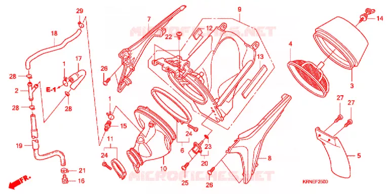 FILTRE A AIR Honda MOTO 250 CRF 2012  CRF250RC