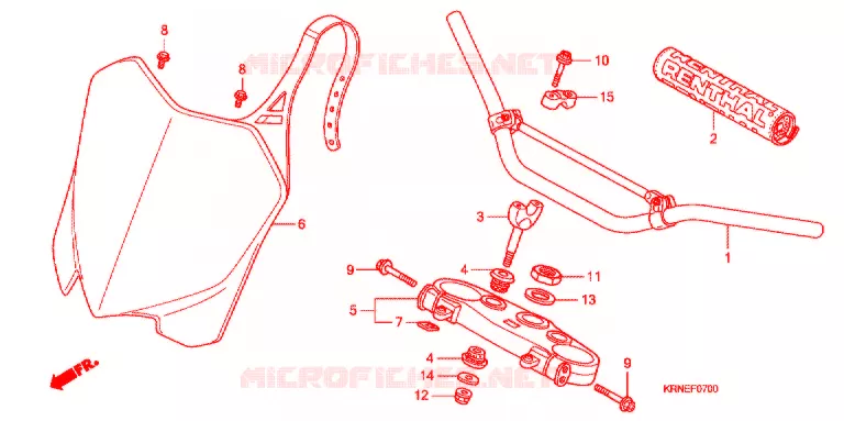 GUIDON - TE DE FOURCHE Honda MOTO 250 CRF 2012  CRF250RC
