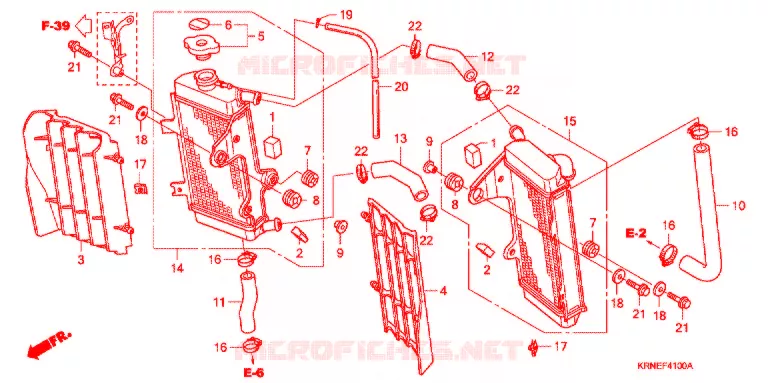 RADIATEUR Honda MOTO 250 CRF 2012  CRF250RC