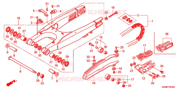 BRAS OSCILLANT Honda MOTO 250 CRF 2013  CRF250RD