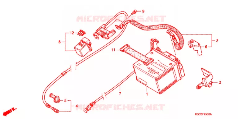 BATTERIE Honda MOTO 250 CRF 2012  CRF250XC