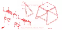 BEQUILLE   REPOSE PIEDS pour Honda CRF 450 R de 2012
