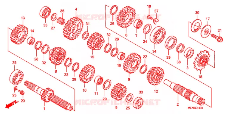 BOITE DE VITESSES Honda MOTO 450 CRF 2012  CRF450RC