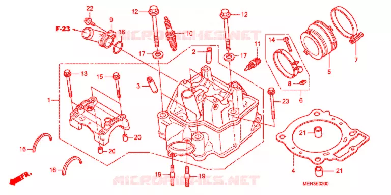 CULASSE Honda MOTO 450 CRF 2012  CRF450RC