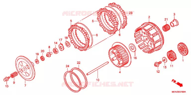 EMBRAYAGE Honda MOTO 450 CRF 2012  CRF450RC