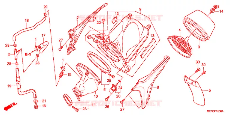 FILTRE A AIR Honda MOTO 450 CRF 2012  CRF450RC