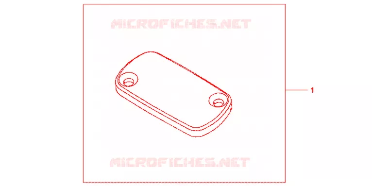 COUVERCLE DE MAITRE CYLINDRE DE FREIN AVANT Honda MOTO 450 CRF 2012  CRF450RC