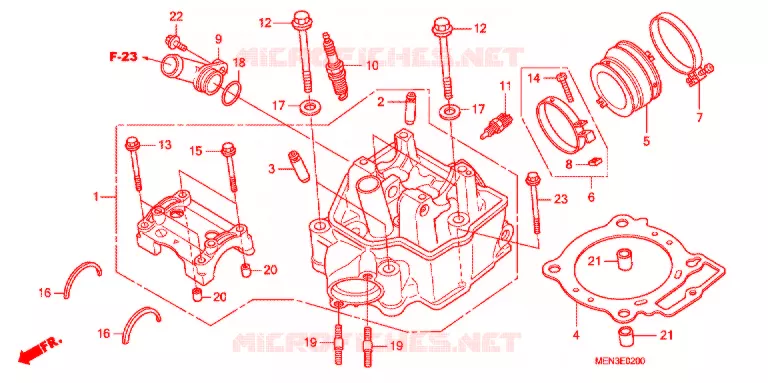 CULASSE Honda MOTO 450 CRF 2012  CRF450RC