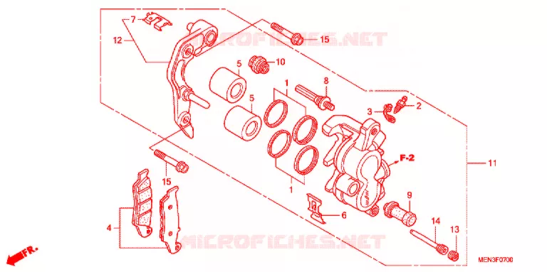 ETRIER DE FREIN AVANT Honda MOTO 450 CRF 2013  CRF450RC
