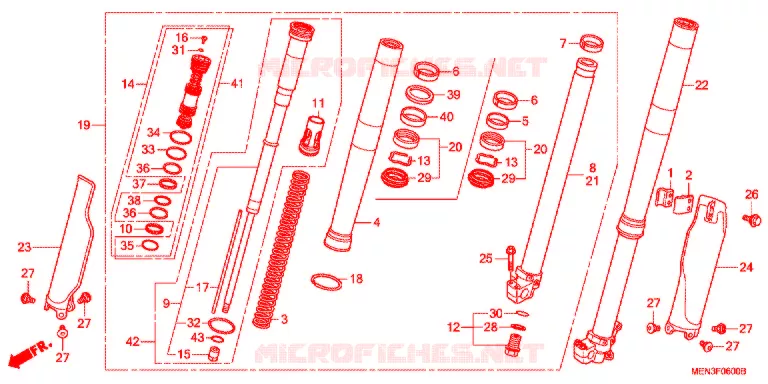 FOURCHE Honda MOTO 450 CRF 2013  CRF450RC