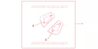 EMBASES MARCHE PIEDS PASSAGER CHROME pour Honda GL 1800 GOLD WING ABS de 2012