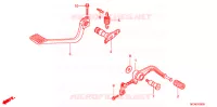 PEDALE pour Honda GL 1800 GOLD WING ABS de 2012