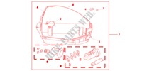 KIT 1 CLE *R151CU* pour Honda INTEGRA 700 35KW de 2012