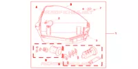 KIT 1 CLE *R151CU* pour Honda INTEGRA 700 35KW de 2012