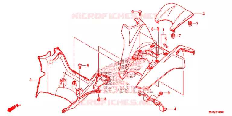 REVETEMENT DE GUIDON Honda MOTO 700 INTEGRA 2012  NC700DC