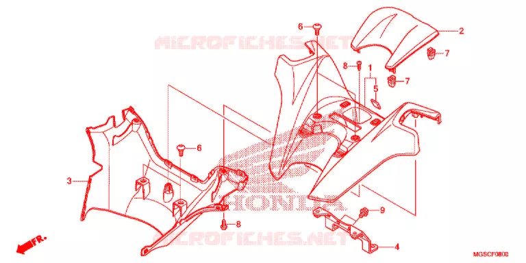 REVETEMENT DE GUIDON Honda MOTO 700 INTEGRA 2012  NC700DC