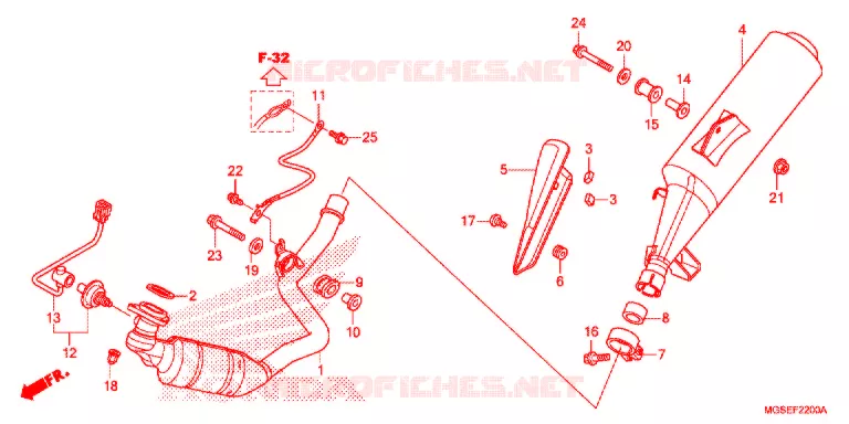 SILENCIEUX D'ECHAPPEMENT Honda MOTO 700 NC 2012  NC700SAC