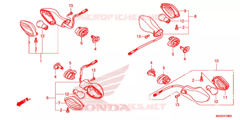 CLIGNOTANT Honda MOTO 700 NC 2012  NC700SC