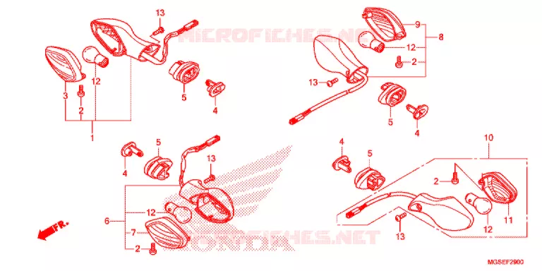 CLIGNOTANT Honda MOTO 700 NC 2012  NC700SC