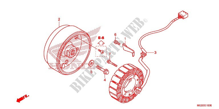 ALTERNATEUR pour Honda NC 700 ABS DCT 35KW de 2012