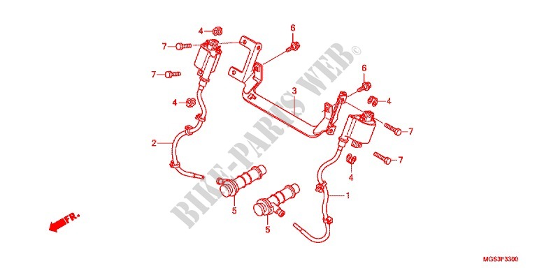 BOBINE D'ALLUMAGE pour Honda NC 700 X ABS DCT de 2012