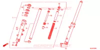 FOURCHE pour Honda NC 700 X ABS DCT de 2012