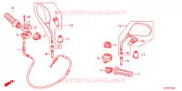 COMMODO   CABLE   RETROVISEUR pour Honda SH 125 SPECIAL 2ED de 2012