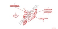 AUTOCOLLANTS pour Honda SH 125 TOP CASE BRONZE 4F de 2012