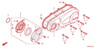CARTER MOTEUR GAUCHE pour Honda SH 125 TOP CASE BRONZE 5F de 2012
