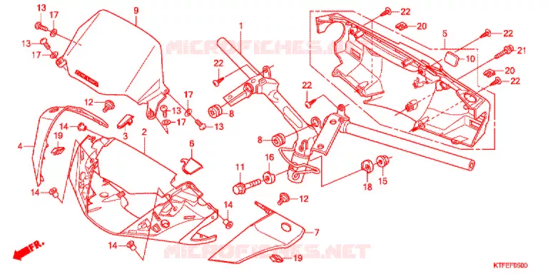 GUIDON - CARENAGE Honda SCOOTER 125 SH 2012  SH125C