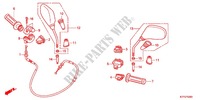 COMMODO   CABLE   RETROVISEUR pour Honda SH 125 R BLANC SPECIAL 2F de 2012