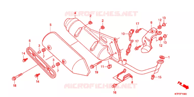 SILENCIEUX D'ECHAPPEMENT Honda SCOOTER 125 SH 2012  SH125RC