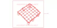 FILET BAGAGES NOIR pour Honda SH 150 SPECIAL 3ED de 2012